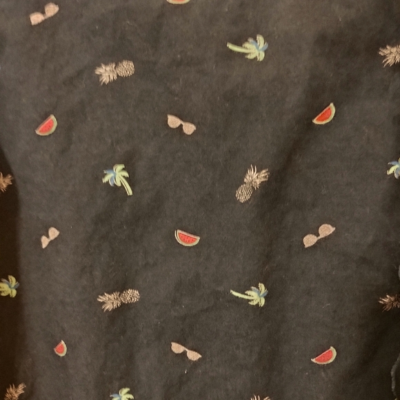 Denim And Flower Men's Navy Blue Short Sleeve Shirt Nautical Button Up Size Sm - Picture 3 of 7